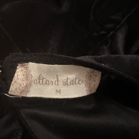 Altar'd State Black Velvet Sleeveless Dress - Picture 4 of 5